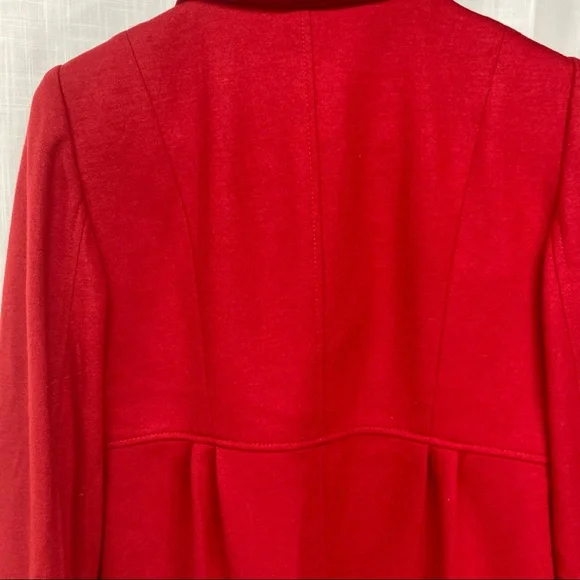 Talbots Red Wool Double-Breasted Coat Size 4 - Picture 5 of 7